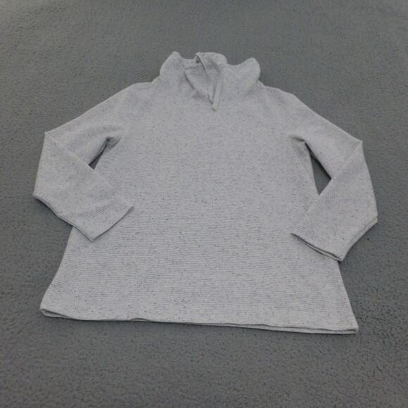 Talbots Tops - Talbots Sweater Womens Medium Gray Funnel Neck Pullover Lightweight Outdoor